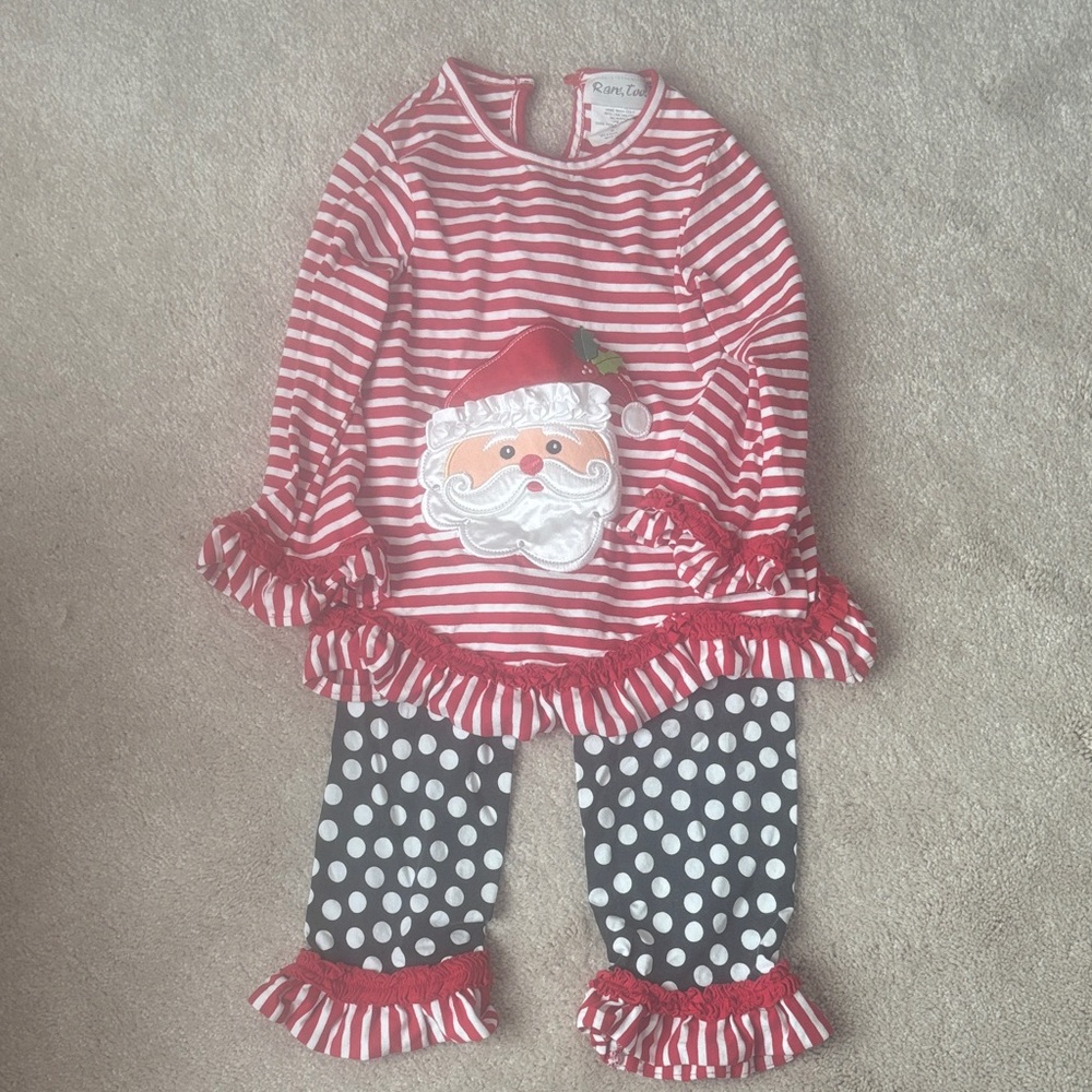 Santa Striped Pajama Set for Kids